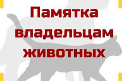 ПАМЯТКА ДЛЯ ВЛАДЕЛЬЦЕВ ЖИВОТНЫХ